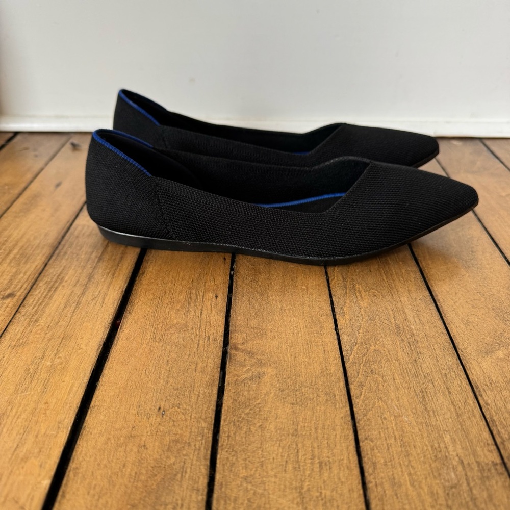 Rothy’s The Point Black Pointed Ballet Flat 7 - Picture 8 of 12
